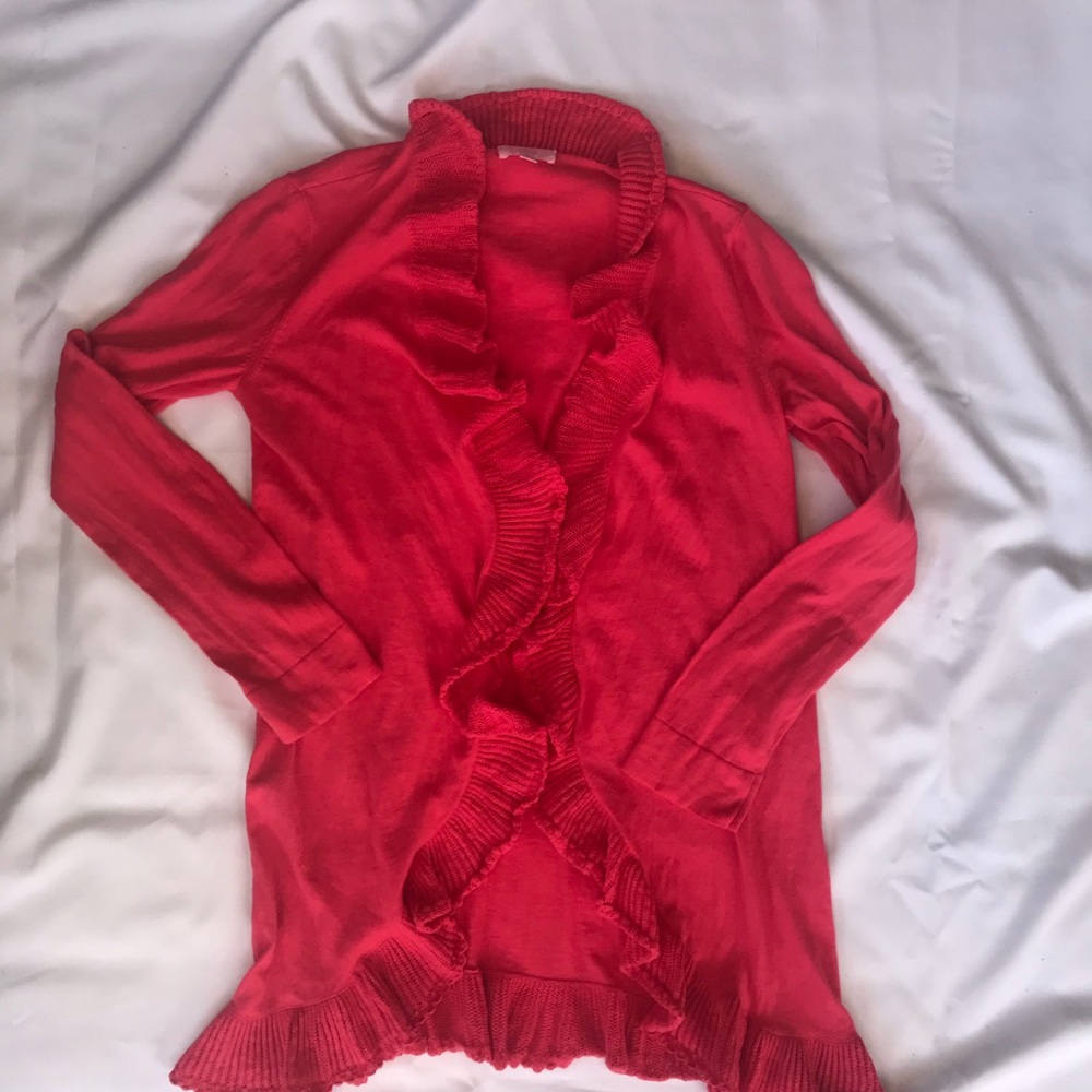 EUC Lilly Pulitzer Ruffled Cardigan